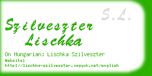 szilveszter lischka business card